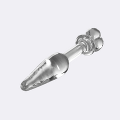 NEBULA SERIES BY IBIZA - MODELLO 7 PLUG ANALE VETRO BOROSILICATO TRASPARENTE 13.5 CM -O- 3 CM