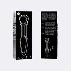 NEBULA SERIES BY IBIZA - MODELLO 7 PLUG ANALE VETRO BOROSILICATO TRASPARENTE 13.5 CM -O- 3 CM