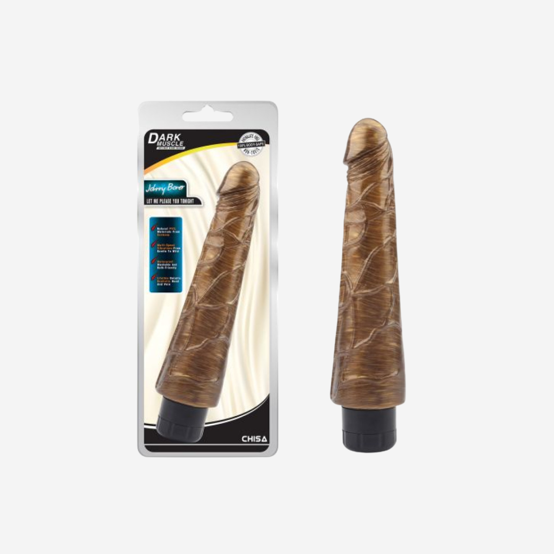 sexy shop Vibratore Johnny Boner Dark Muscle Brown 23 cm - Sensualshop toys