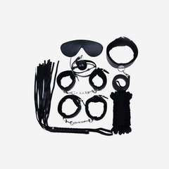 sexy shop Kit Bondage Per La Coppia 7 Pezzi - Nero - Sensualshop toys