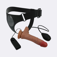 Strap-on Harness Briefs Universal Vibrante e Funzione Squirting Pretty Love