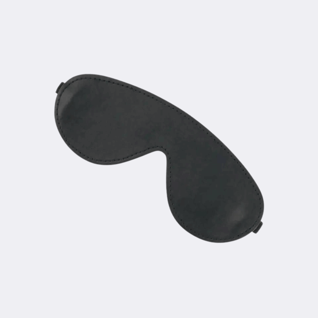 Mascherina Bondage Esterno in Pelle e Interno in Sottile Velluto