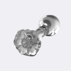 NEBULA SERIES BY IBIZA - MODELLO 2 PLUG ANALE VETRO BOROSILICATO TRASPARENTE 11 CM -O- 3.5 CM