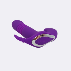 sexy shop Vibratore Oliver Tripla Azione con Movimento Su e Giù, Aspiratore Clitorideo e Mini Stimolatore Anale - Sensualshop toys