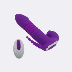 sexy shop Vibratore Oliver Tripla Azione con Movimento Su e Giù, Aspiratore Clitorideo e Mini Stimolatore Anale - Sensualshop toys