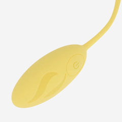 sexy shop Ovulo Con Telecomando Textured Giallo OHmama 10 Modalità Di Vibrazione USB Ricaricabile - Sensualshop toys