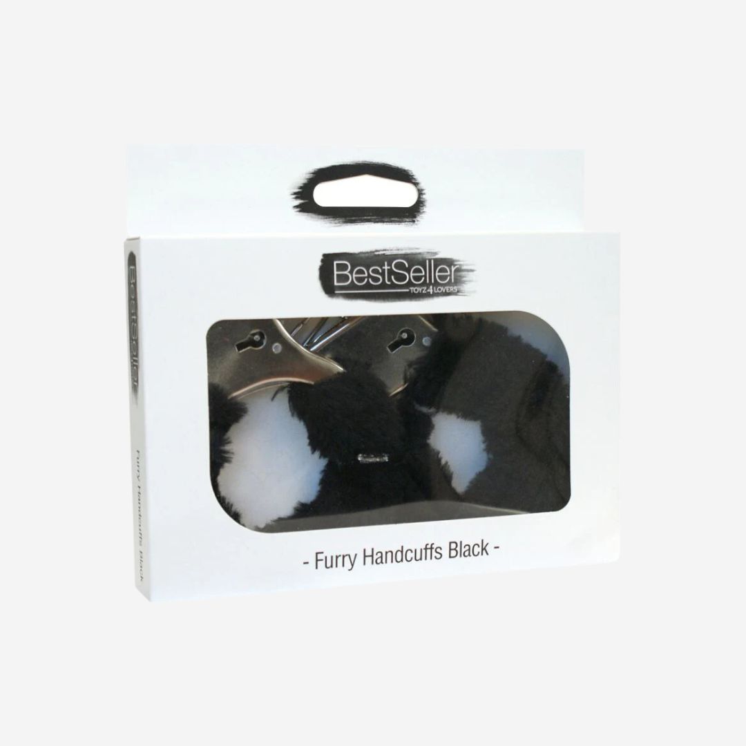 sexy shop Manette Bondage Erotic - Metallo - Peluche Soft Black - Sensualshop toys