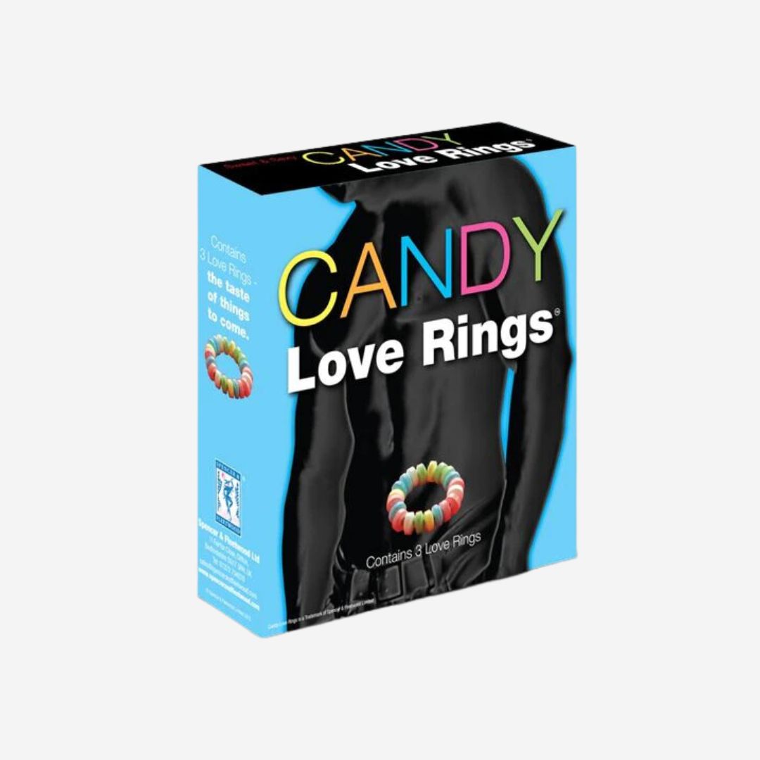 sexy shop Candy Love Rings Anelli Dell'Amore di Caramelle Peso: 18 g Contenuto: Prodotti a Base Di Zucchero. 3 Unità. - Sensualshop toys
