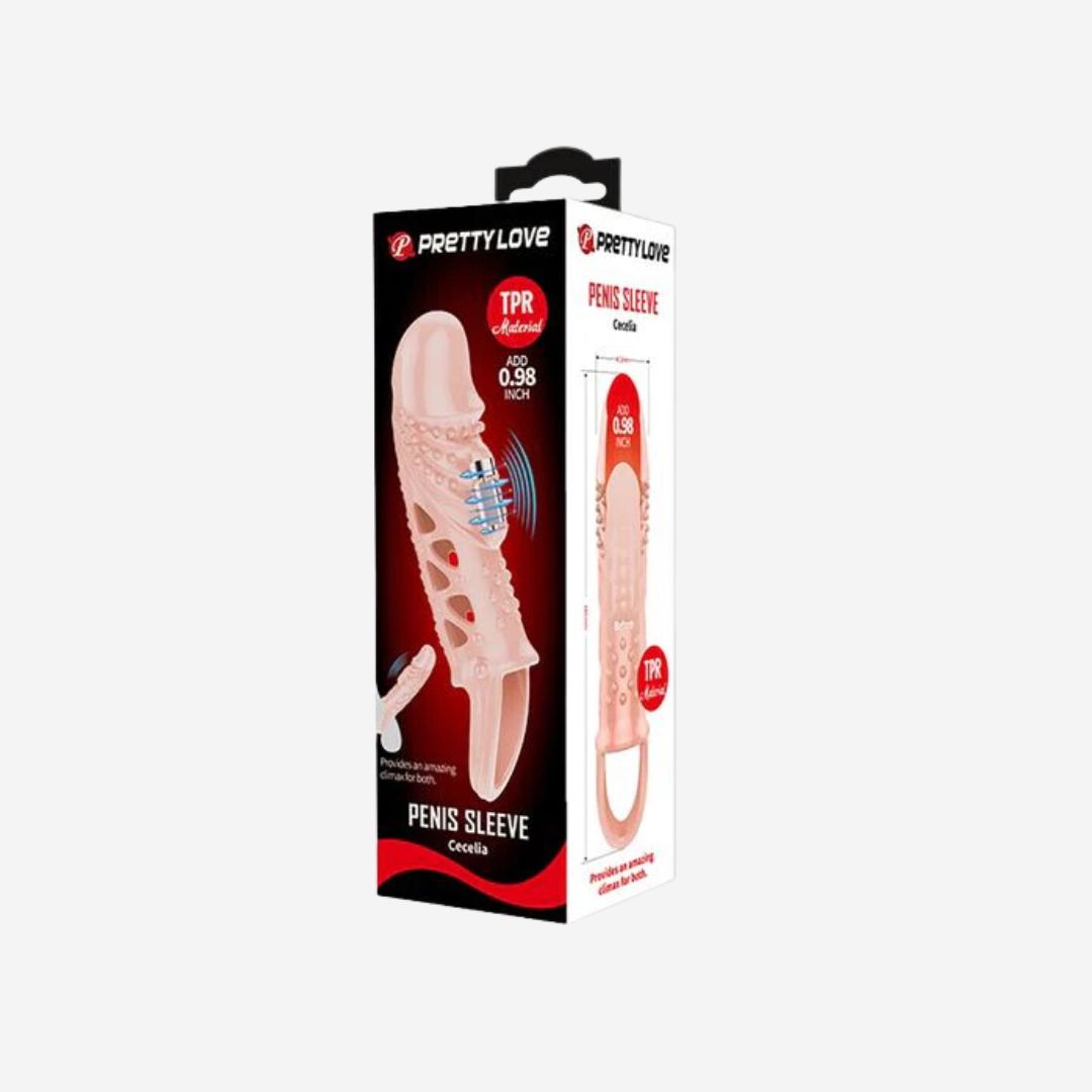 sexy shop Prolunga Per Pene Cecelia Manica con Custodia Vibrante - Sensualshop toys