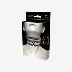 sexy shop Collare Bondage Nero - Artigianale In Pelle Vegan - Taglia Unica Regolabile - Sensualshop toys