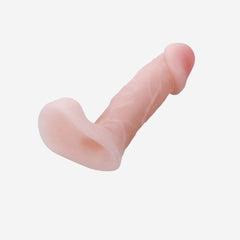 sexy shop Dildo Realistico Slick Pleasure 11 cm Con Albero Venato E Testicoli, Flessibile E Unisex - Sensualshop toys