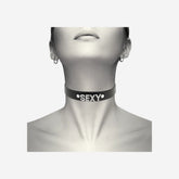sexy shop Collare Bondage Nero - Chic Desire In Pelle Vegan Sexy - Sensualshop toys