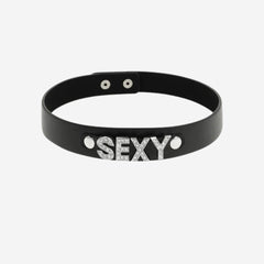 sexy shop Collare Bondage Nero - Chic Desire In Pelle Vegan Sexy - Sensualshop toys