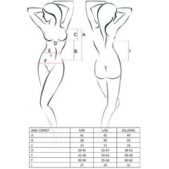 sexy shop Passion Woman Ana Corsetto Nero Lingerie Sexy - Sensualshop toys