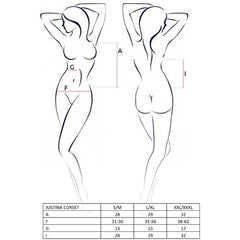 sexy shop Corsetto Justina - Nero - S/M - Sensualshop toys