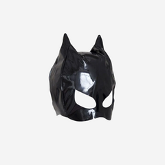 Maschera Glossy Cat Black Privo Di Ftalati Pvc Gioco Di Ruolo