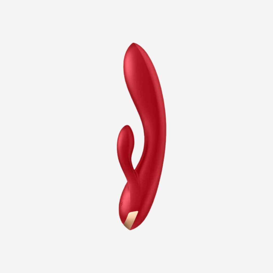 sexy shop Vibratore Con App  o Senza Satisfyer Double Flex - Rosso - Sensualshop toys