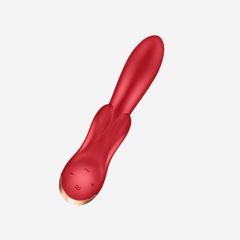 sexy shop Vibratore Con App  o Senza Satisfyer Double Flex - Rosso - Sensualshop toys