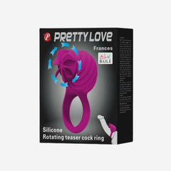 sexy shop Anello Rotante e Vibrante Teaser Cock Pretty Love Materiale Viola - Sensualshop toys