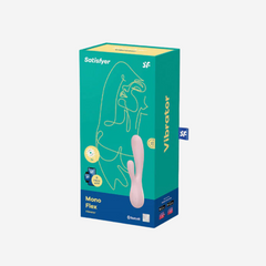 Vibratore Rabbit Impermeabile Morbido Silicone Medicale Mono Flex Con App - Rosa