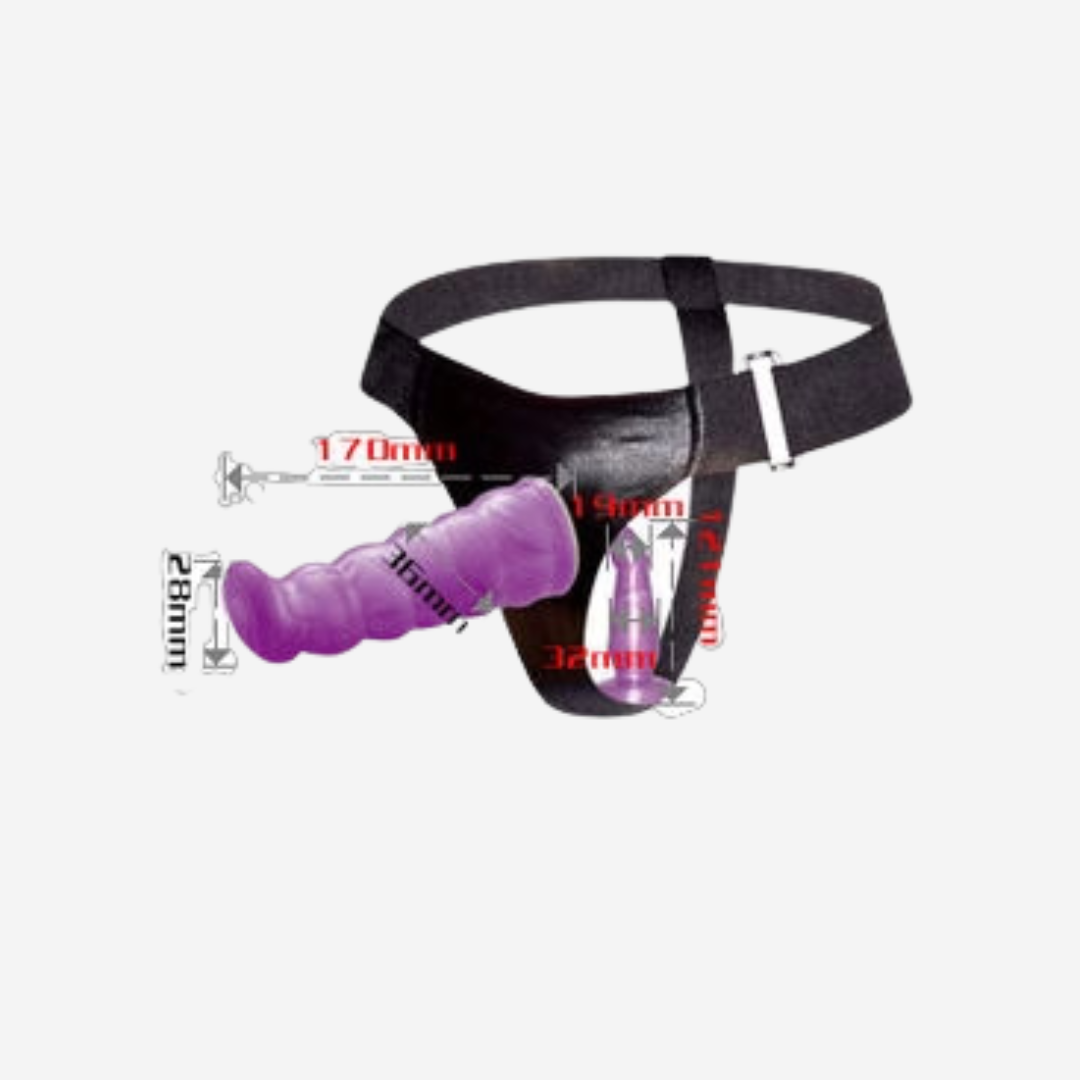 sexy shop Strap-on Ultra Harness Con Doppio Dildo - Sensualshop toys