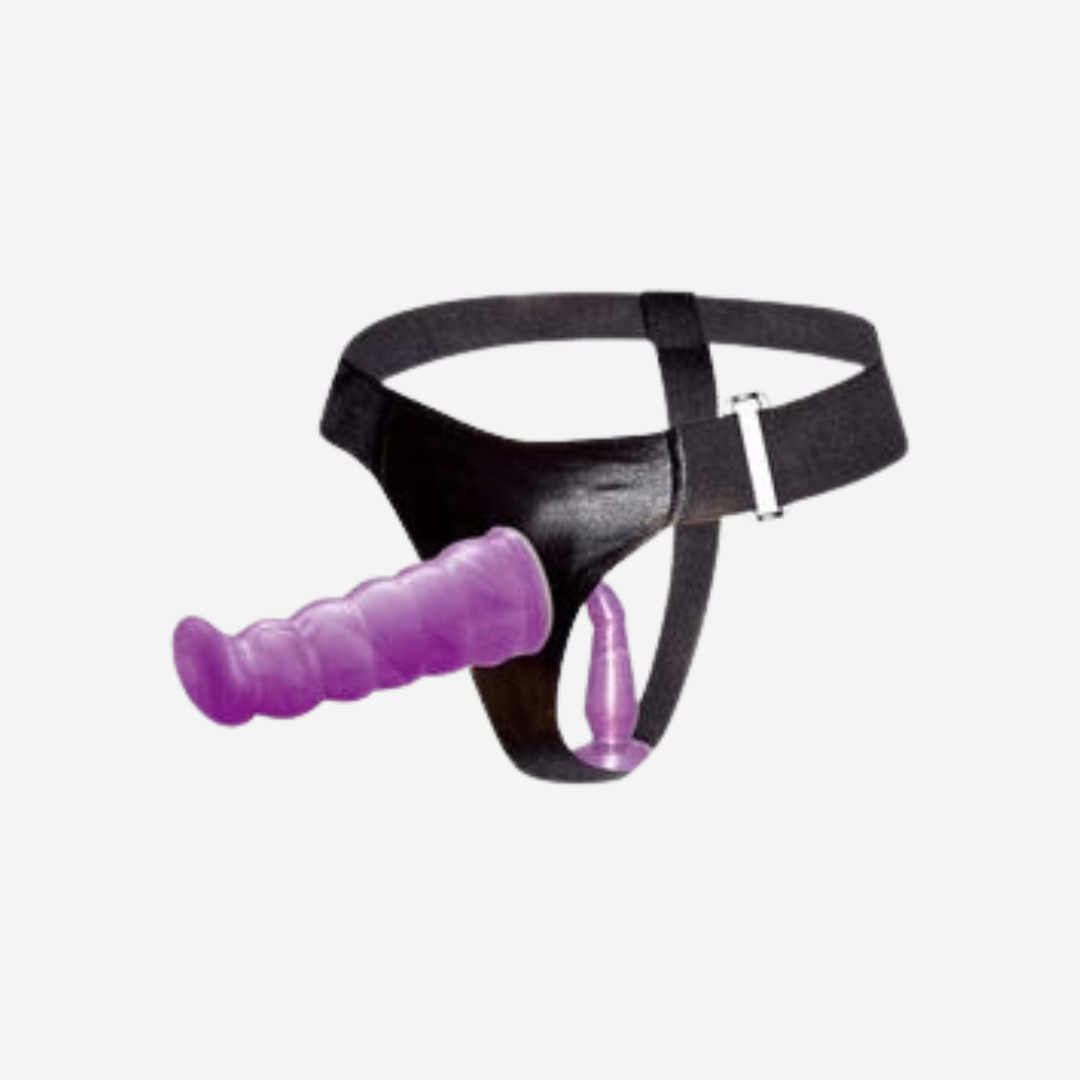 sexy shop Strap-on Ultra Harness Con Doppio Dildo - Sensualshop toys