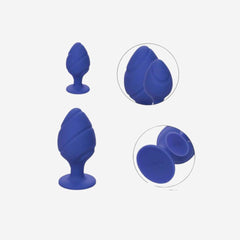 sexy shop 2 Plug Anali Calex Cheeky Waterproof Viola - Sensualshop toys