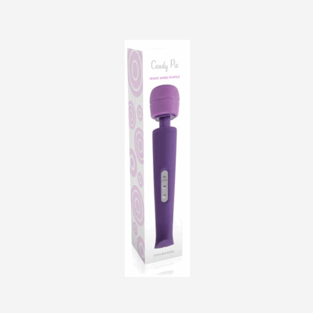 sexy shop Candy Pie Wand Purple Materiale ABS Viola 32 cm Vibrazione Multiprogramma - Sensualshop toys