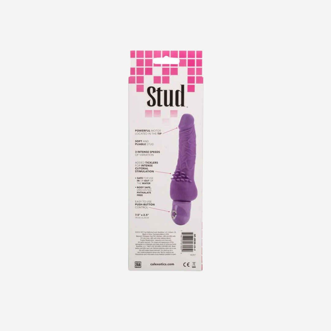 sexy shop Vibratore Impermeabile  Realistico Lunghezza 19cm  Diametro 6,25cm Power Stud Viola - Sensualshop toys