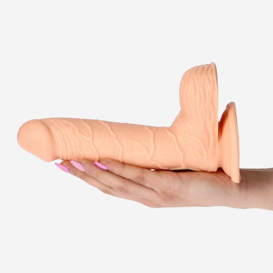 sexy shop Dildo Realistico Ventosa Privo Di Ftalati Pvc Lungi 19.5 Cm X 4.2Cm Flesh Flavour 7.5 - Sensualshop toys