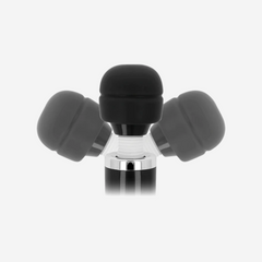 sexy shop Vibratore Corpo e Clitoride Nero Testa in Silicone Morbido Motore Silenzioso 8 Modalità di Vibrazione - Sensualshop toys
