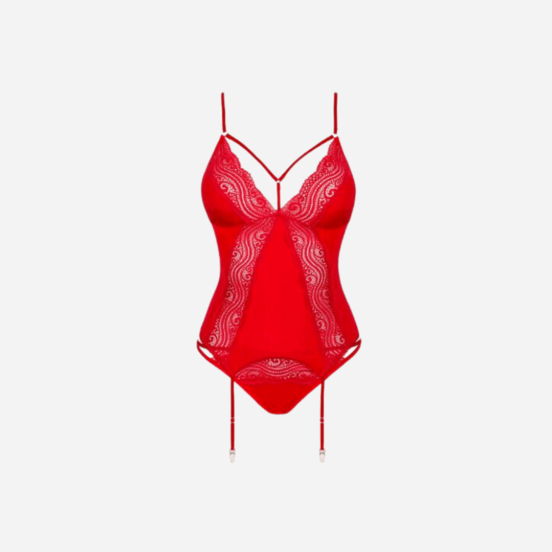 Corsetto E Perizoma  Obsessive  Rosso  M/L