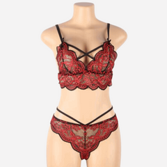 Completo Intimo Subblime  Rosso Pizzo  M