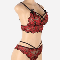 Completo Intimo Subblime  Rosso Pizzo  M