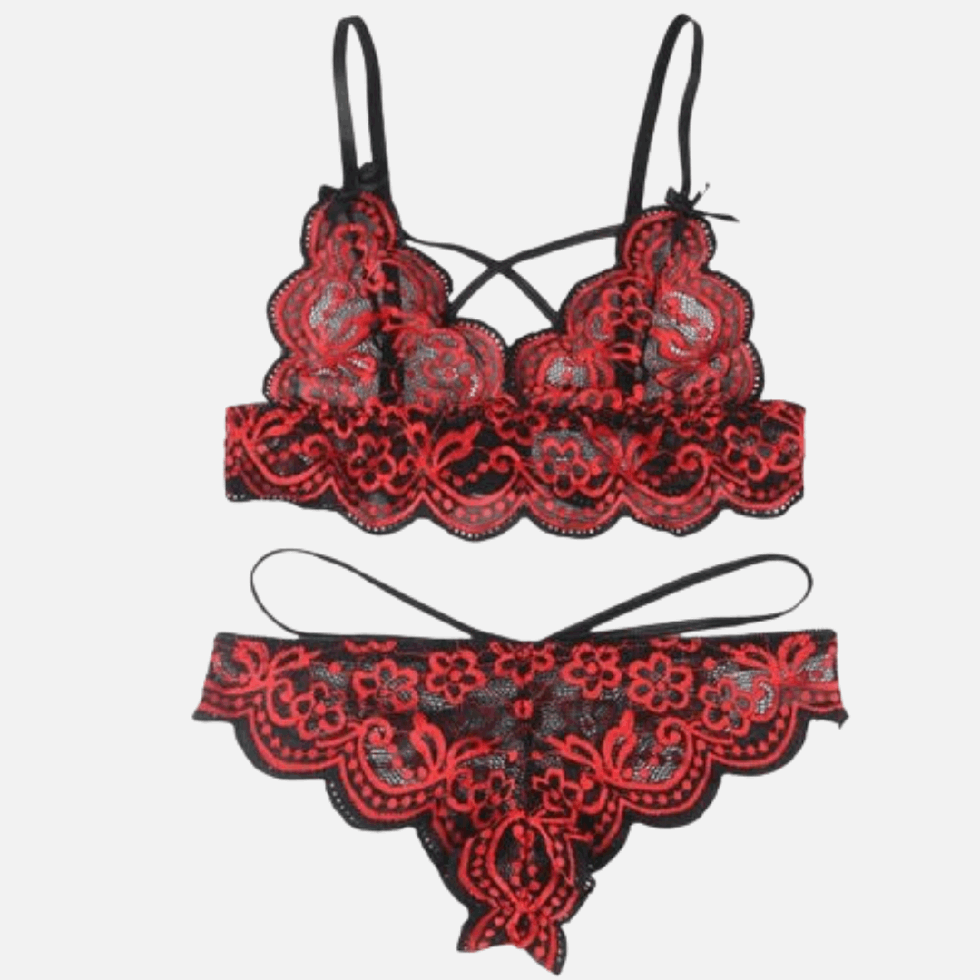 Completo Intimo Subblime  Rosso Pizzo  M