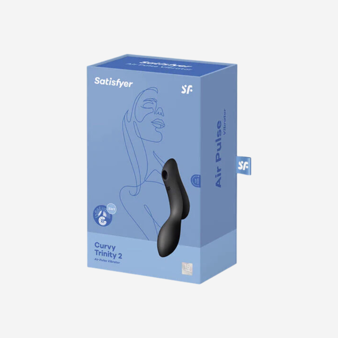 sexy shop Stimolatore E Vibratore Satisfyer Curvy Trinity 2 Nero - Sensualshop toys