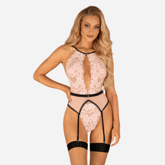 Completo Sexy Lilines Teddy  Bianco L/XL