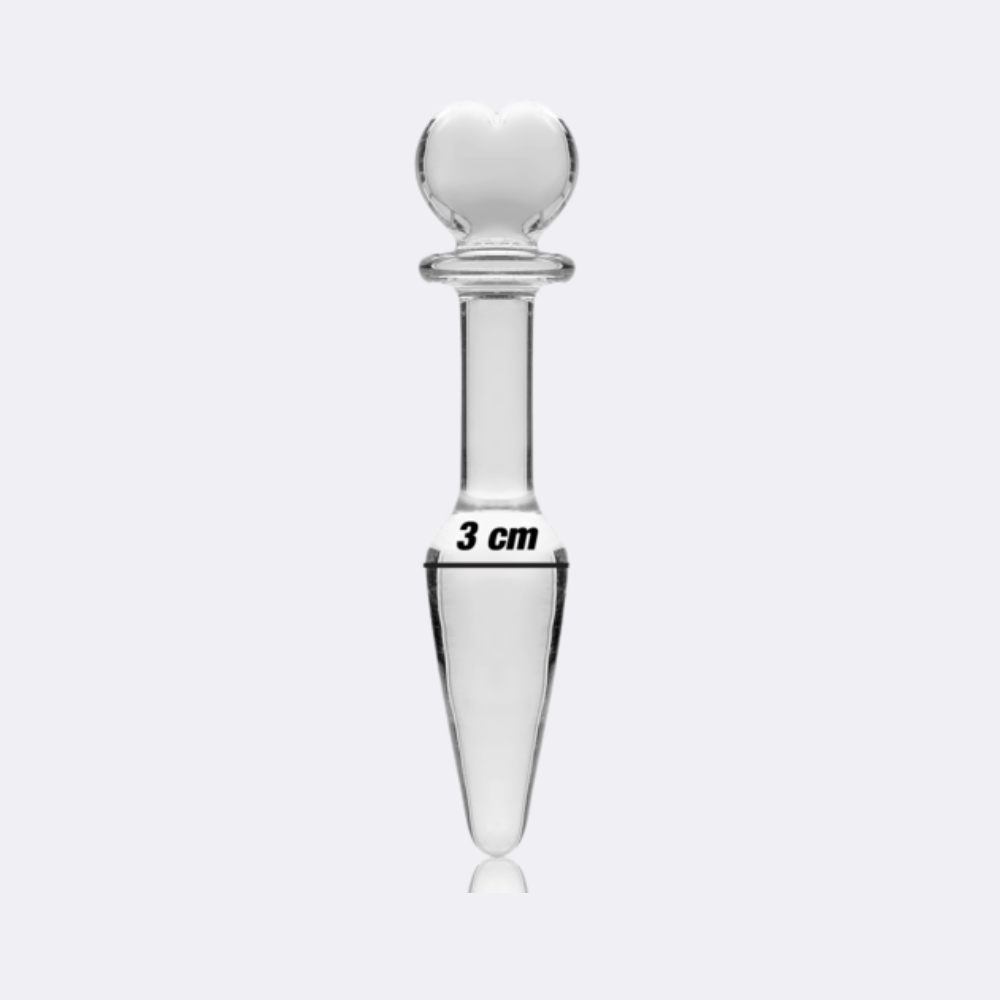 NEBULA SERIES BY IBIZA - MODELLO 7 PLUG ANALE VETRO BOROSILICATO TRASPARENTE 13.5 CM -O- 3 CM