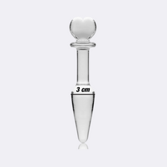 NEBULA SERIES BY IBIZA - MODELLO 7 PLUG ANALE VETRO BOROSILICATO TRASPARENTE 13.5 CM -O- 3 CM