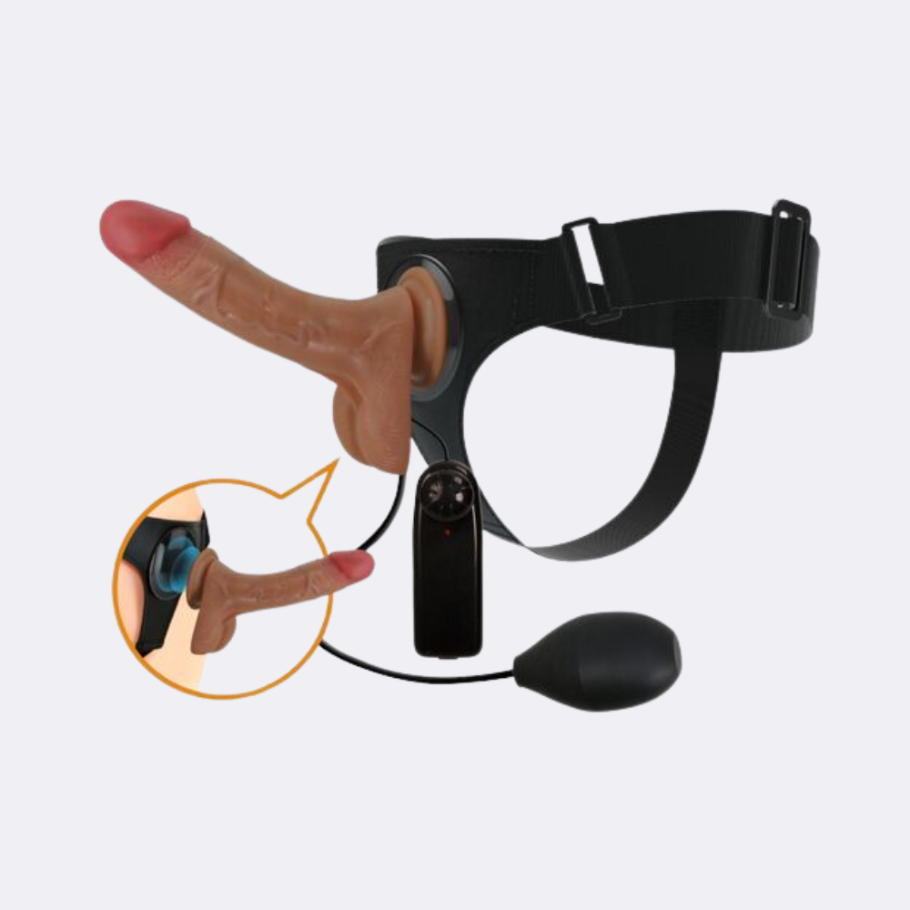 Strap-on Harness Briefs Universal Vibrante e Funzione Squirting Pretty Love