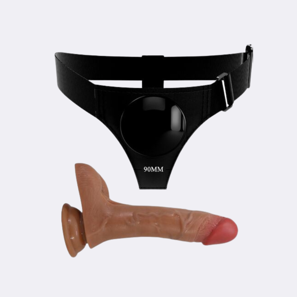 Strap-on Harness Briefs Universal Vibrante e Funzione Squirting Pretty Love