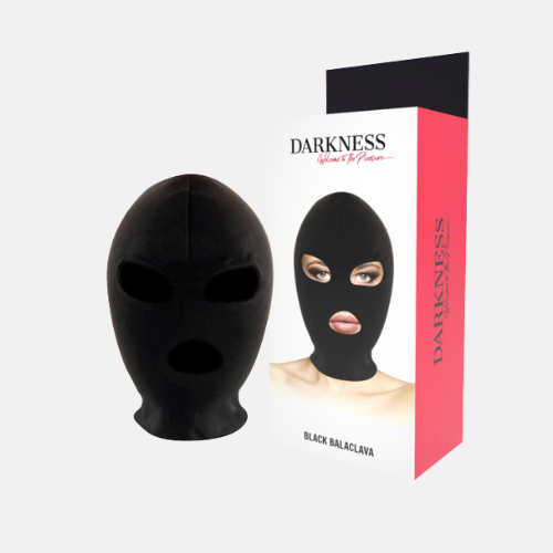 MASCHERA DI SOTTOMISSIONE BDSM BOCCA E OCCHI NERA