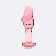 NEBULA SERIES BY IBIZA - MODELLO 6 PLUG ANALE VETRO BOROSILICATO ROSA 12.5 CM -O- 4 CM