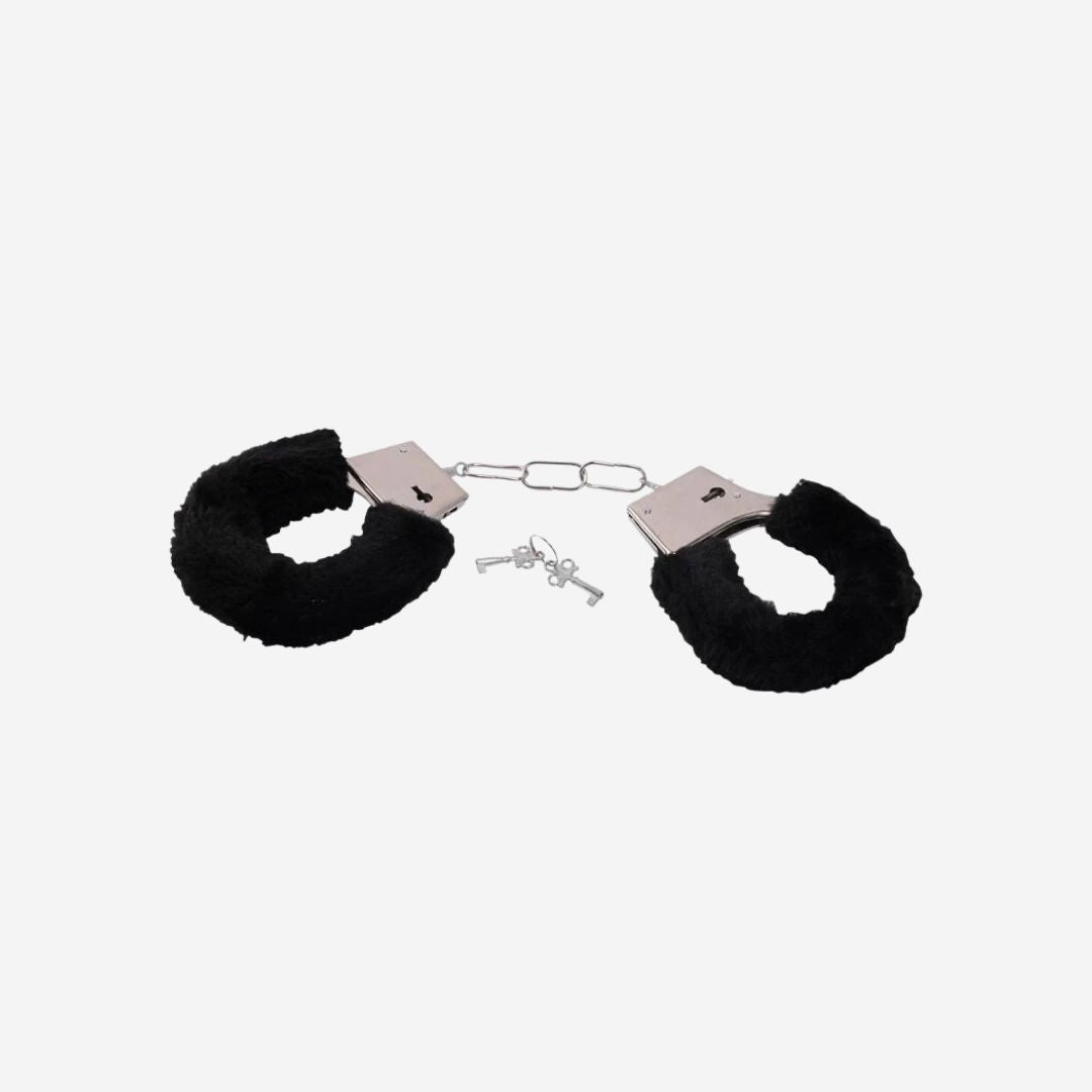 sexy shop Manette Bondage Erotic  - Metallo - Peluche Soft Black - Sensualshop toys