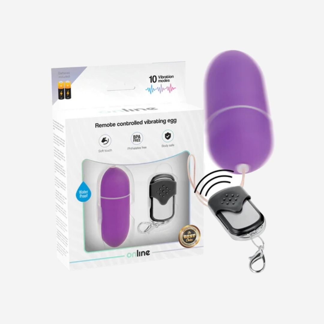 sexy shop Ovulo Vibrante Con Comando a Distanza Viola 10 Modalità di Vibrazione Senza Ftalati - Sensualshop toys